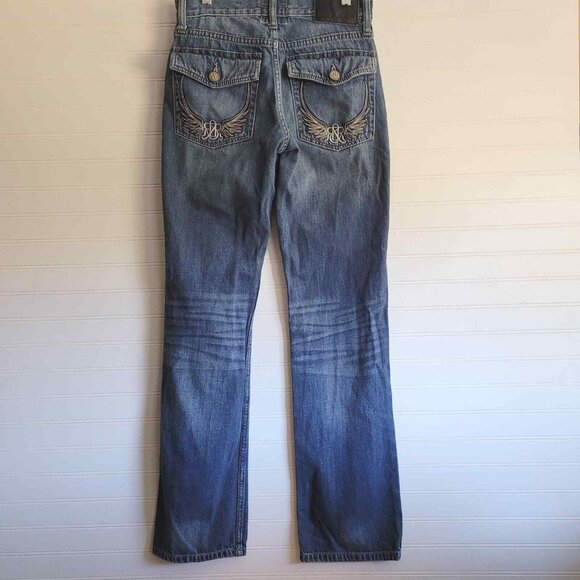 Rock and Republic Mens Jeans Size 28x32 Henlee Straight Distressed Wings - Picture 7 of 10